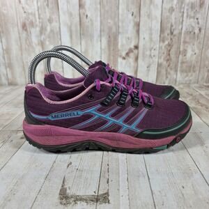 Merrell All Out Rush Trail Running Shoes Womens 6.5 Purple Horizon Blue J06488